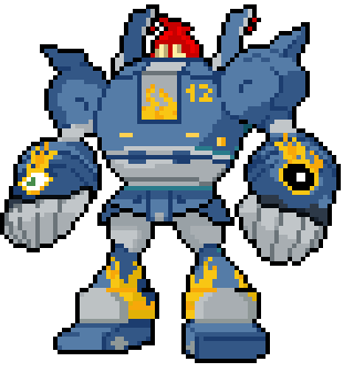 crossover, golurk, lowres, megas_xlr, no_humans, pokemon, pokemon_(creature), sprite_art