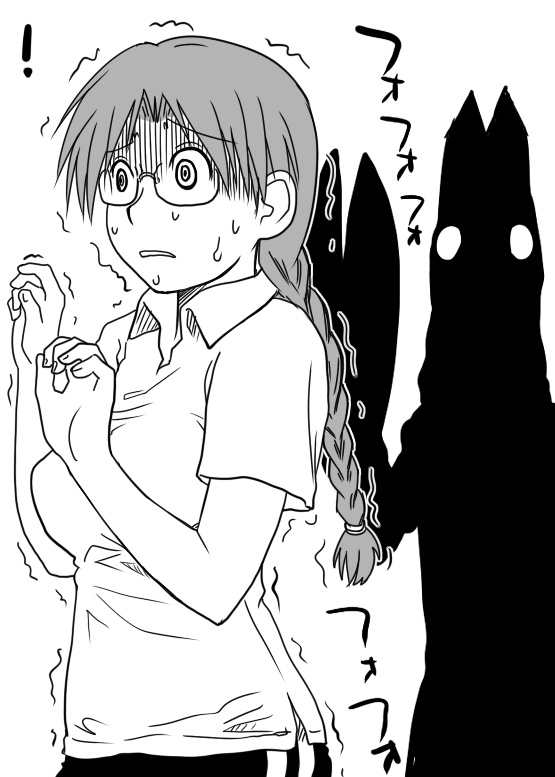 azumanga_daioh, azumanga_daiou, azumanga_daiou_hoshuu-hen, baltan_seijin, braid, glasses, long_hair, mizuhara_koyomi