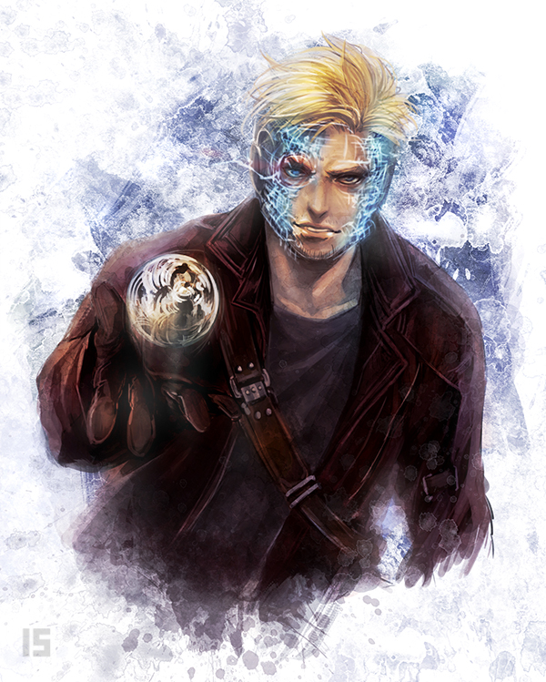 1boy, ball, beard, blonde_hair, facial_hair, guardians_of_the_galaxy, iduhara_jugo, marvel