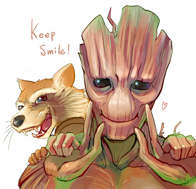 engrish, fangs, groot, guardians_of_the_galaxy, kandagawa, marvel, no_humans, ranguage