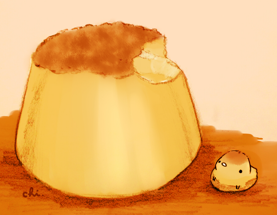 bird, chick, dessert, food, no_humans, original, pudding, singing_chai