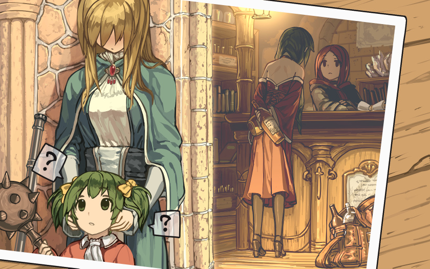 elona, golden_knight_(elona), rueken, rueken's_elona_player_character, younger_sister_(elona)