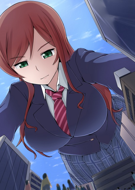 giantess, gundam, gundam_build_fighters, gundam_build_fighters_try, kamiki_mirai, tagme, terada_ochiko