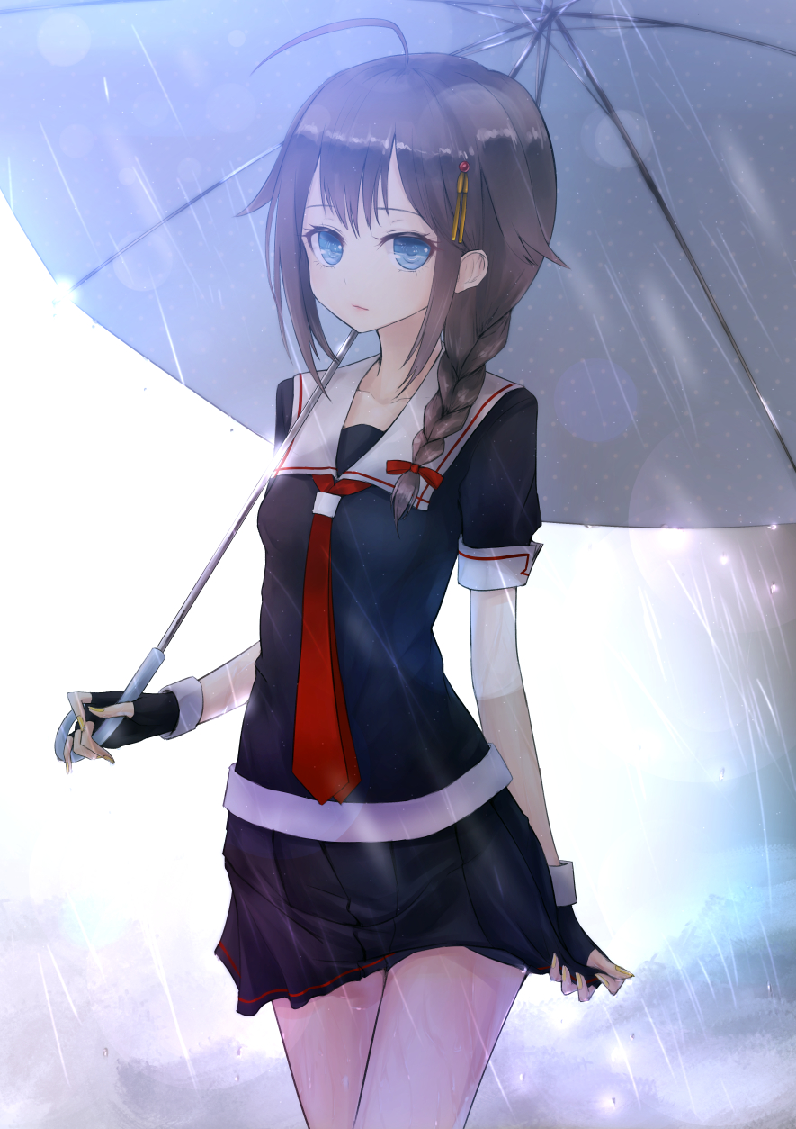 1girl, ahoge, blue_eyes, braid, gloves, hair_ornament, highres, kantai_collection