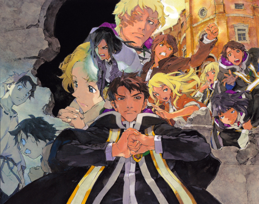 beigett_buckingham, biv_haggar, black_hair, blonde_hair, blue_eyes, brother_and_sister, brown_hair, burn_scar