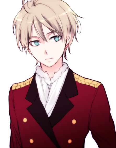 1boy, aldnoah.zero, blue_eyes, double-breasted, epaulettes, male_focus, silver_hair, sinba_(ying-hua)