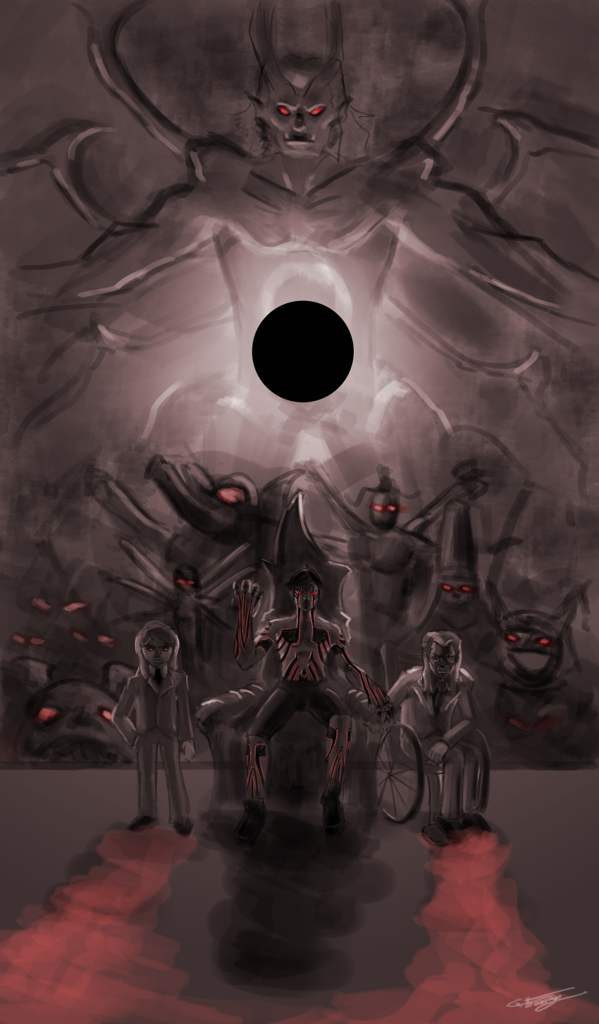 absurdres, black_frost, highres, hitoshura, huge_filesize, incredibly_absurdres, lucifer_(shin_megami_tensei), megami_tensei, old_man, shin_megami_tensei, shin_megami_tensei_iii:_nocturne