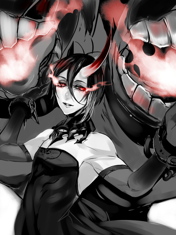 bare_shoulders, battleship_water_oni, battleship_water_oni_(cosplay), cosplay, crossdressinging, dress, elbow_gloves, gloves