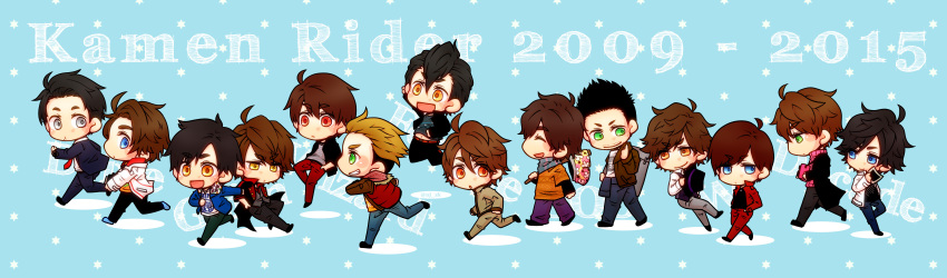 6+boys, ^_^, absurdres, beard, black_hair, blonde_hair, blue_eyes, boxers