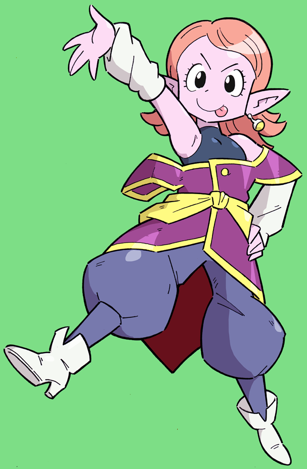 arm_up, armpits, bare_shoulders, boots, dragon_ball, dragon_ball_xenoverse, dragon_ball_z, earrings