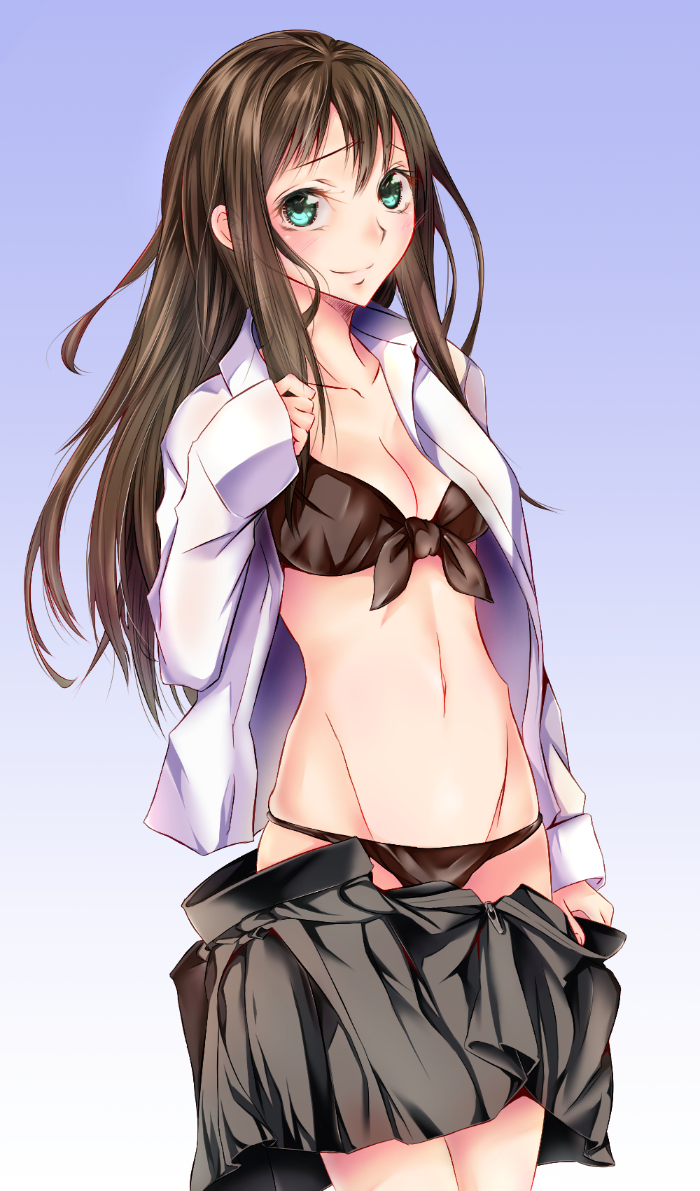 1girl, anna_miller, brown_hair, green_eyes, highres, idolmaster, idolmaster_cinderella_girls, long_hair