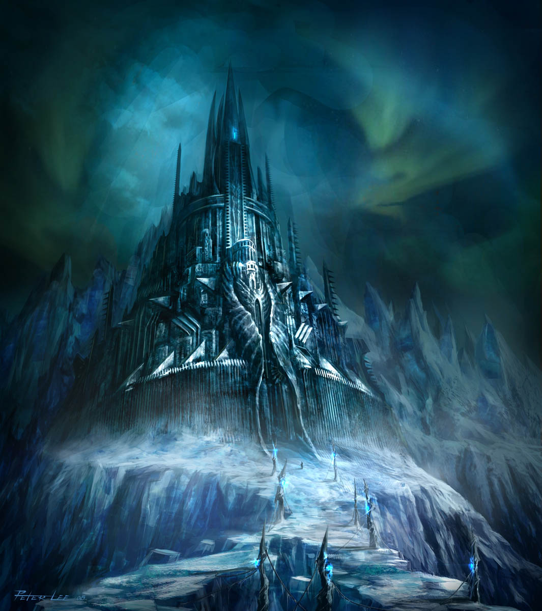 blue, building, highres, landscape, peter_lee, snow, warcraft, world_of_warcraft