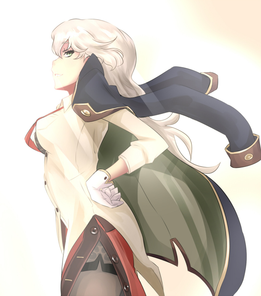 1girl, atelier_(series), atelier_escha_&amp;_logy, from_side, gloves, grandmastag, green_eyes, hand_on_hip