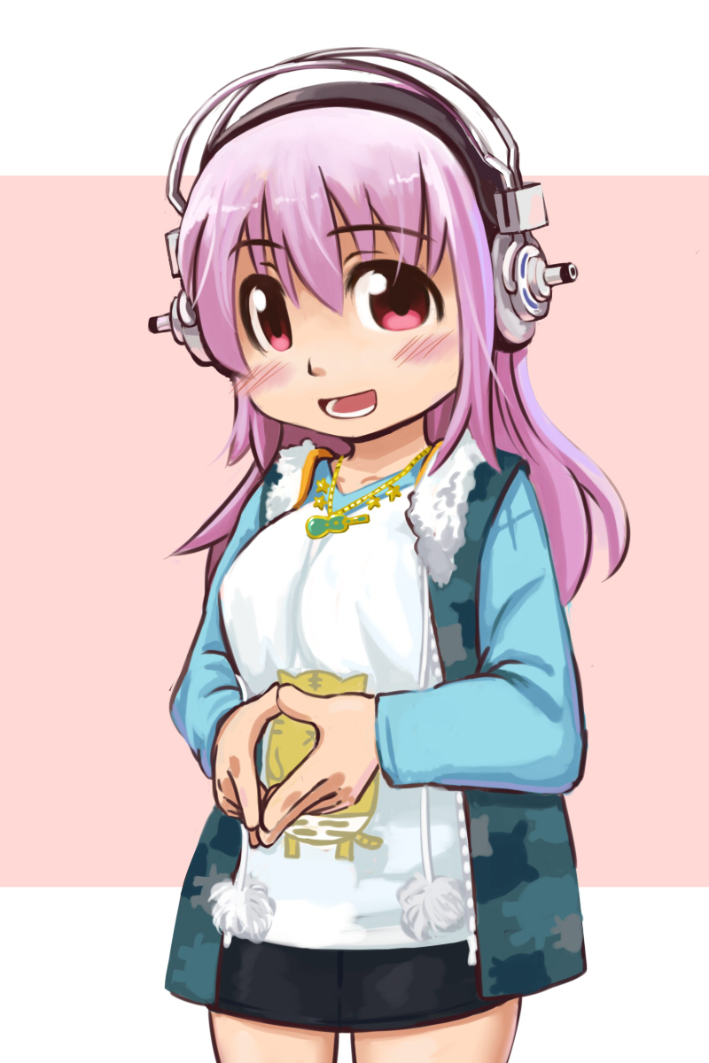 1girl, aka-kabuto_no_gema, blush, breasts, headphones, highres, long_hair, looking_at_viewer