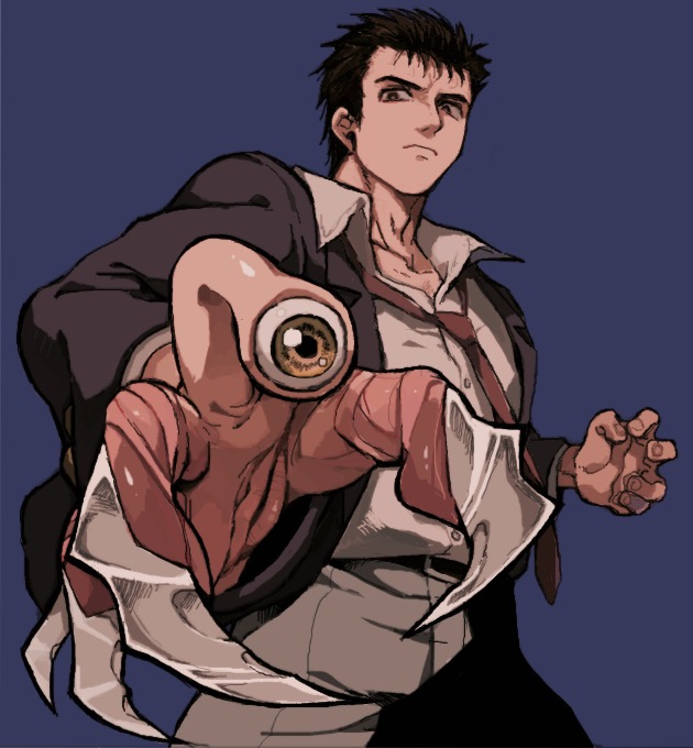 brown_eyes, brown_hair, izumi_shin'ichi, kiseijuu, male_focus, migi, outsuki, short_hair