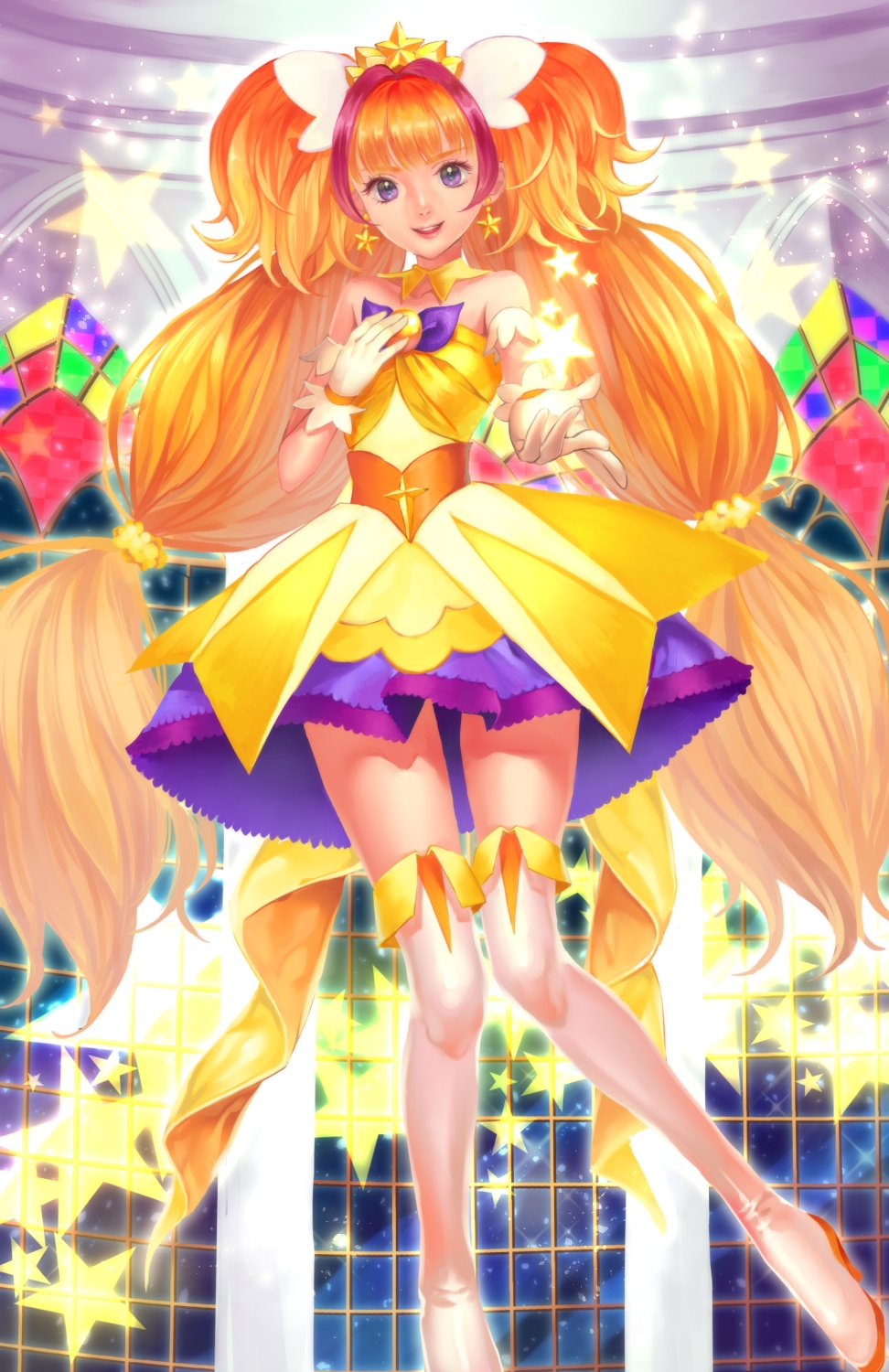1girl, amanogawa_kirara, cure_twinkle, go!_princess_precure, highres, precure, solo, turukokoko