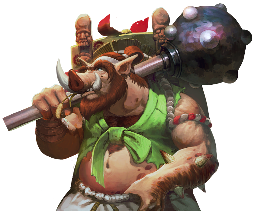 1boy, artist_request, bandages, beard, brown_hair, chaos_heroes_online, facial_hair, gift