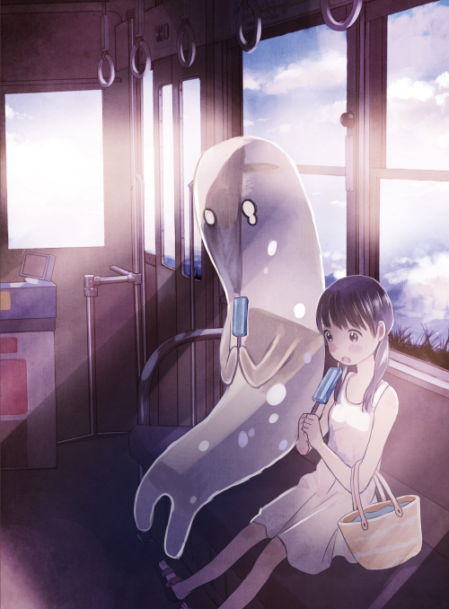 1girl, bare_arms, bare_shoulders, basket, blue_sky, brown_eyes, brown_hair, clouds