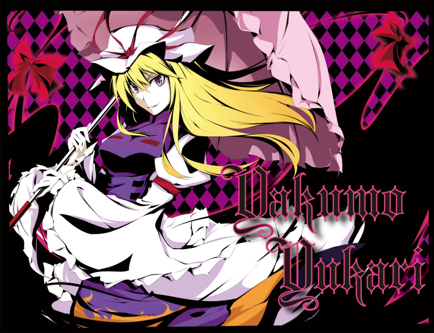 1girl, blonde_hair, character_name, dress, gap, hat, kanaria_(artist), long_hair