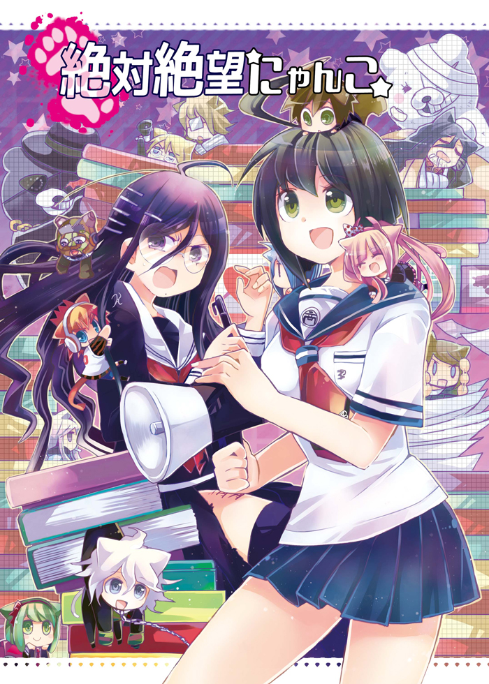 6+boys, 6+girls, ^_^, ahoge, animal_ears, asahina_yuuta, black_hair, blonde_hair