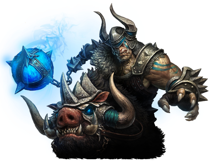 alpha_transparency, artist_request, blue_eyes, chaos_heroes_online, flail, glowing, glowing_eyes, helmet