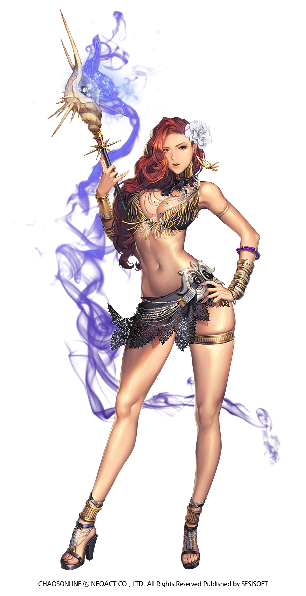 1girl, anklet, armlet, bracelet, bracer, breasts, brown_eyes, brown_hair