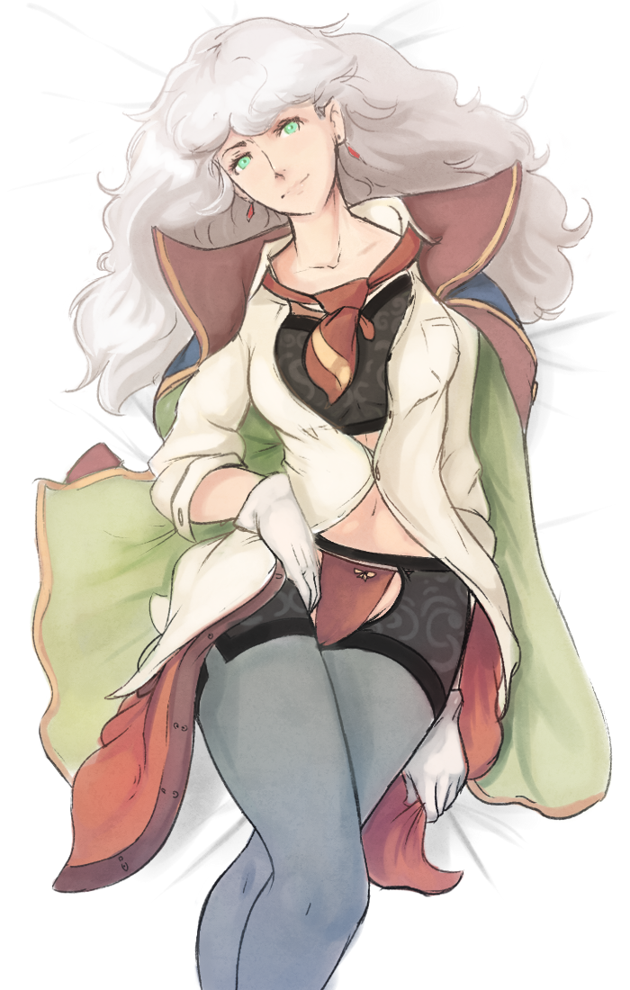 1girl, 34no404, atelier_(series), atelier_escha_&amp;_logy, dakimakura, earrings, gloves, green_eyes