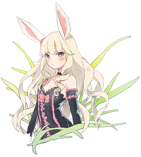 animal_ears, blonde_hair, blush, dress, elbow_gloves, elin_(tera), gloves, long_hair