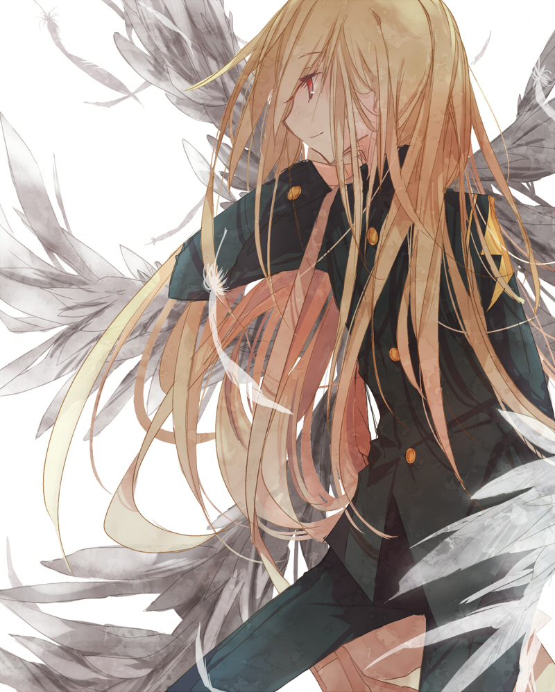 1boy, afuro_terumi, blonde_hair, feathered_wings, inazuma_eleven, inazuma_eleven_(series), long_hair, phoenix0