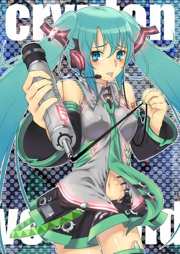 a0, aqua_eyes, aqua_hair, detached_sleeves, erect_nipples, hatsune_miku, headphones, headset