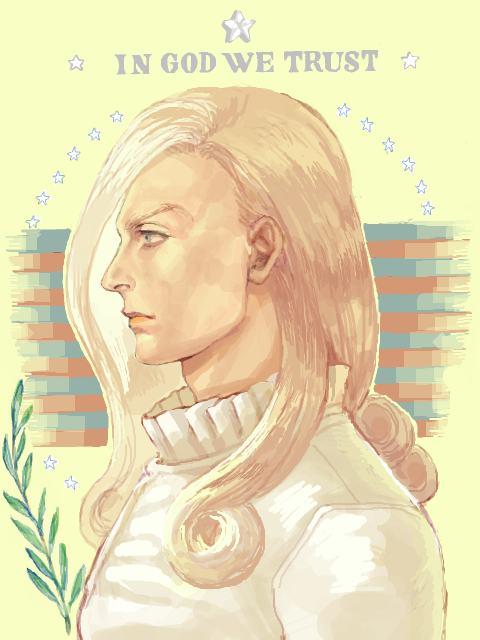 1boy, blonde_hair, funny_valentine, ichi_(fe1538), jojo_no_kimyou_na_bouken, long_hair, solo, steel_ball_run
