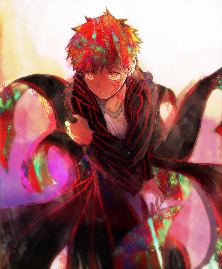 1boy, dark_persona, emiya_shirou, facial_mark, fate/stay_night, fate_(series), goldfish_(artist), highres