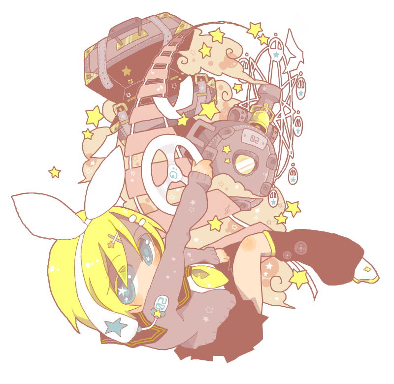 azuma_seiji, blue_eyes, gensou-ron_(vocaloid), hair_ornament, hair_ribbon, hairclip, headphones, headset