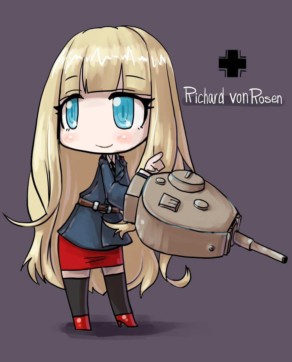 1girl, blonde_hair, blue_eyes, highres, long_hair, mecha_musume, milihime_taisen, military