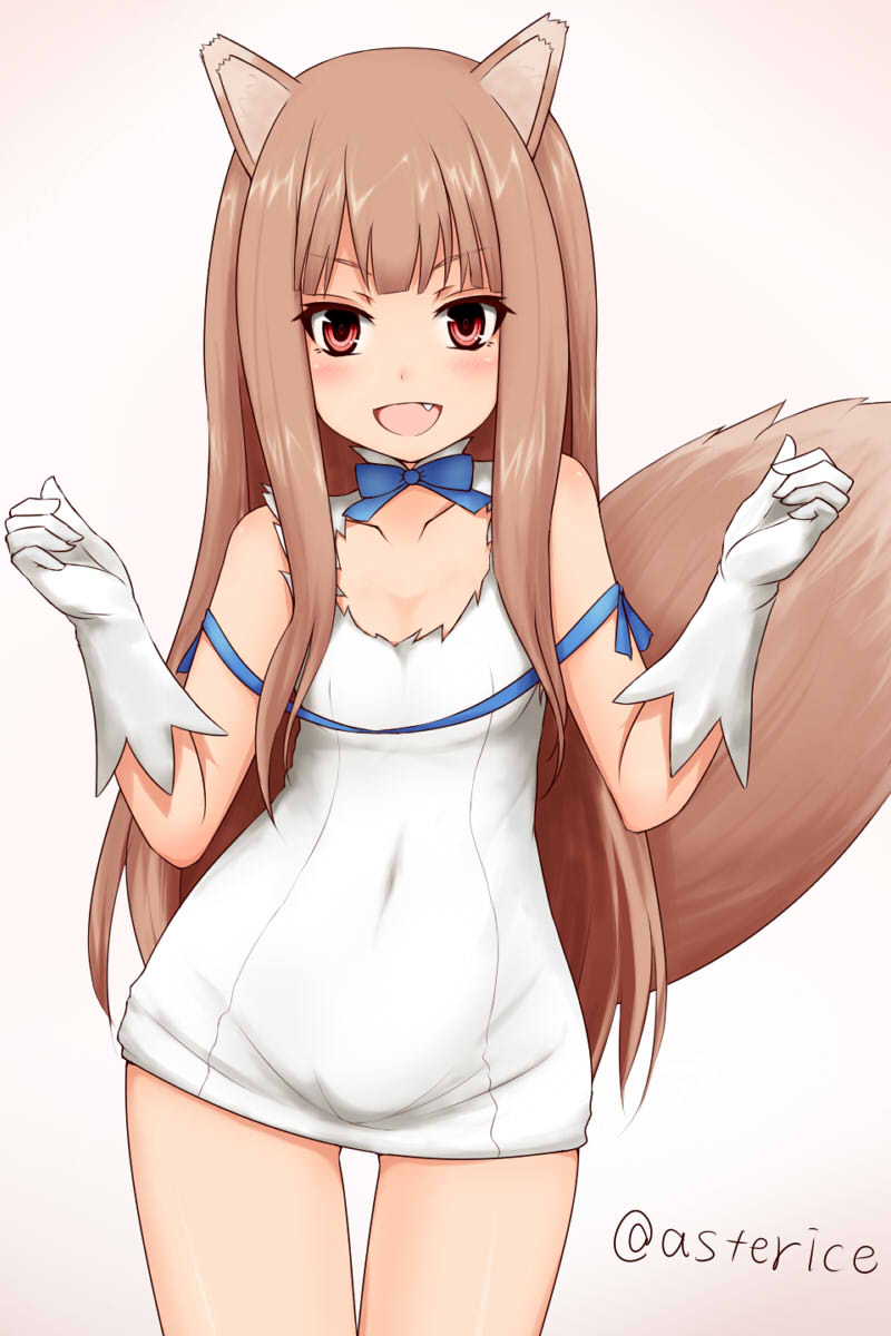 1girl, :d, animal_ears, astn, blush, brown_hair, cosplay, dungeon_ni_deai_wo_motomeru_no_wa_machigatteiru_darou_ka