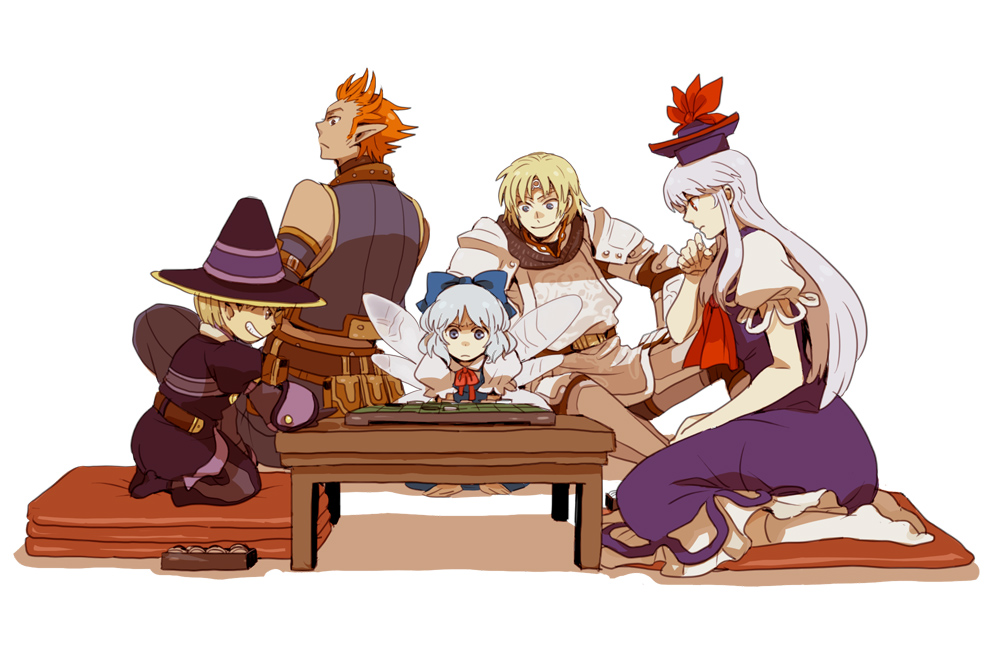 cirno, crossover, elf, elvaan, emu_(losspass), emu_(pixiv913663), final_fantasy, final_fantasy_xi