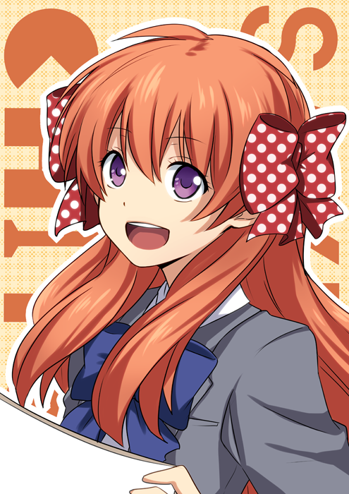 1girl, :d, bow, character_name, gekkan_shoujo_nozaki-kun, hair_bow, long_hair, long_sleeves