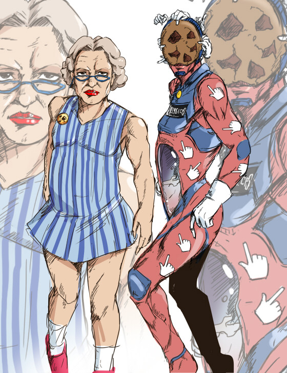 at2., cookie, cookie_clicker, food, grandma_(cookie_clicker), jojo_no_kimyou_na_bouken, stand_(jojo), you_gonna_get_raped
