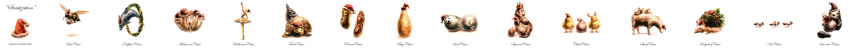 absurdres, ant, ballerina, bee, bird, chick, christmas, christmas_tree, christmas_wreath, dolphin, english, gift, hat, hedgehog, highres, holly, house, long_image, mayonaise, mushroom, original, otter, peanut, sack, santa_hat, seal, sheep, simple_background, squirrel, tiptoes, turtle, white_background, wide_image, yuki338