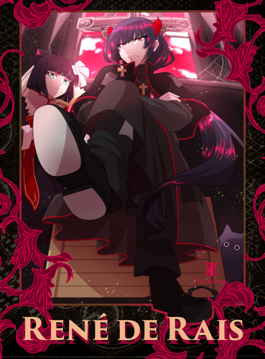 1boy, absurdres, androgynous, animal_ears, borrowed_character, cat, cat_ears, copyright_name