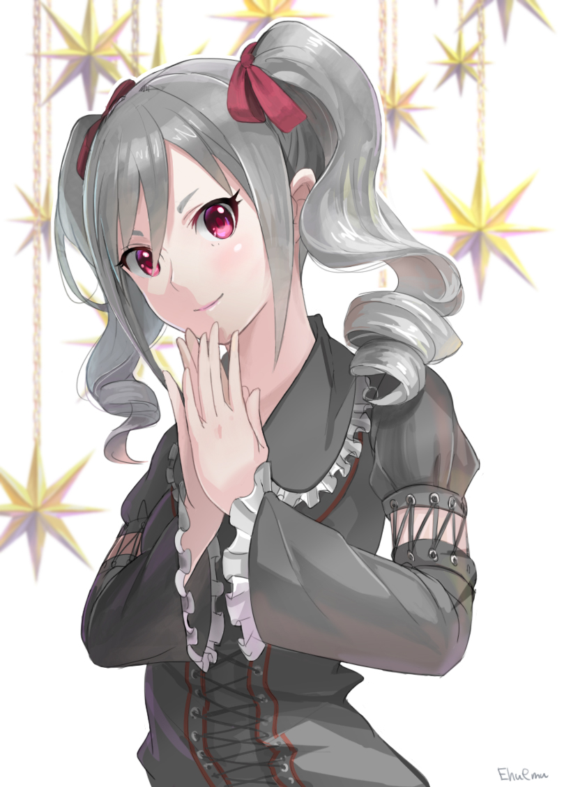 1girl, dress, drill_hair, gothic_lolita, idolmaster, idolmaster_cinderella_girls, kanzaki_ranko, lolita_fashion