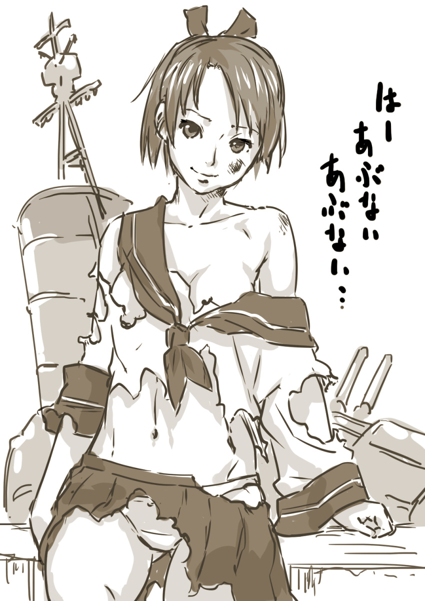 1girl, breasts, bruis, cleavage, highres, kantai_collection, midriff, mound_of_venus