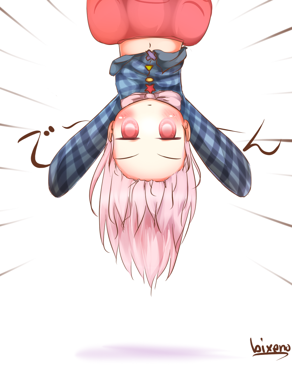 1girl, artist_name, bikuseno, blush, ears, expressionless, hata_no_kokoro, highres