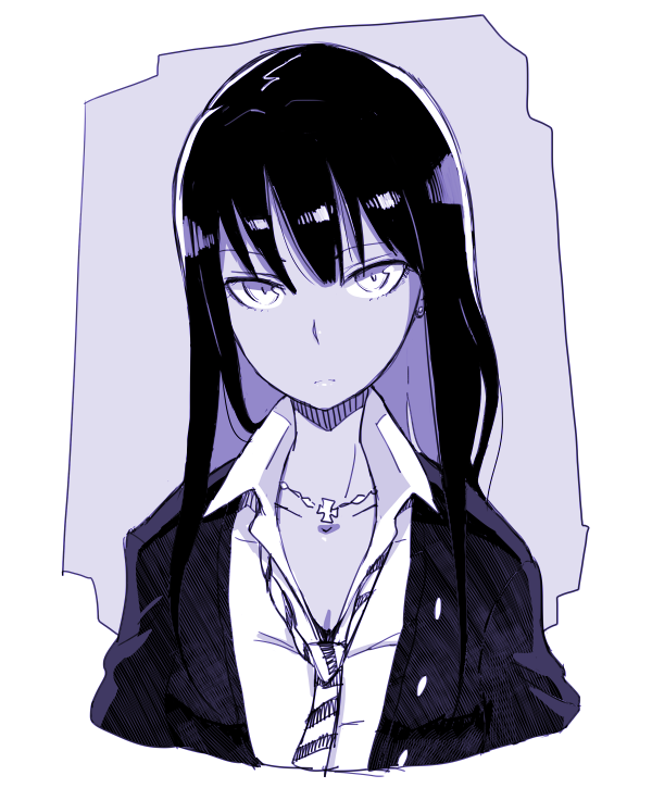 1girl, black_hair, earrings, idolmaster, idolmaster_cinderella_girls, igarashi_kyou_(eroe), jewelry, long_hair