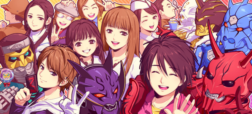 everyone, hana_(den-o), highres, kamen_rider, kamen_rider_den-o_(series), kintaros, kintarosu, kohana