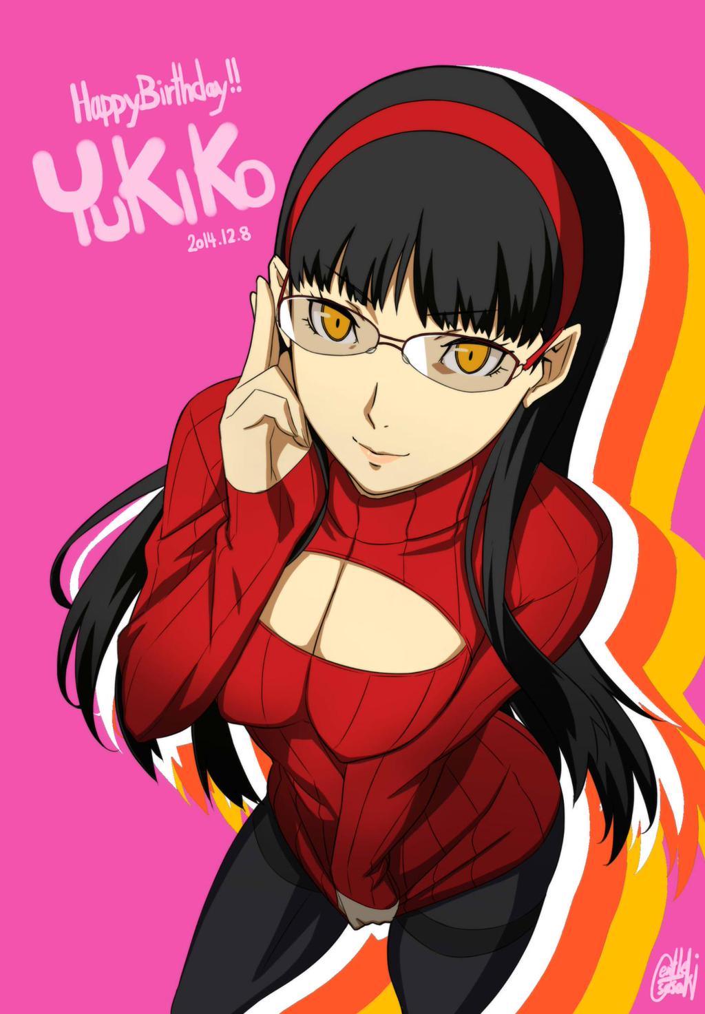 1girl, adjusting_glasses, amagi_yukiko, black_hair, black_legwear, from_above, gentle_sasaki, glasses