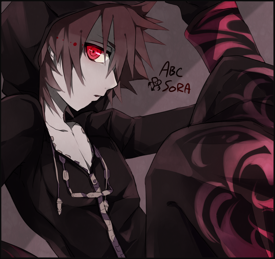 1boy, anti_black_coat, black_coat, character_name, cosplay, dream_eater, english, inazume-panko