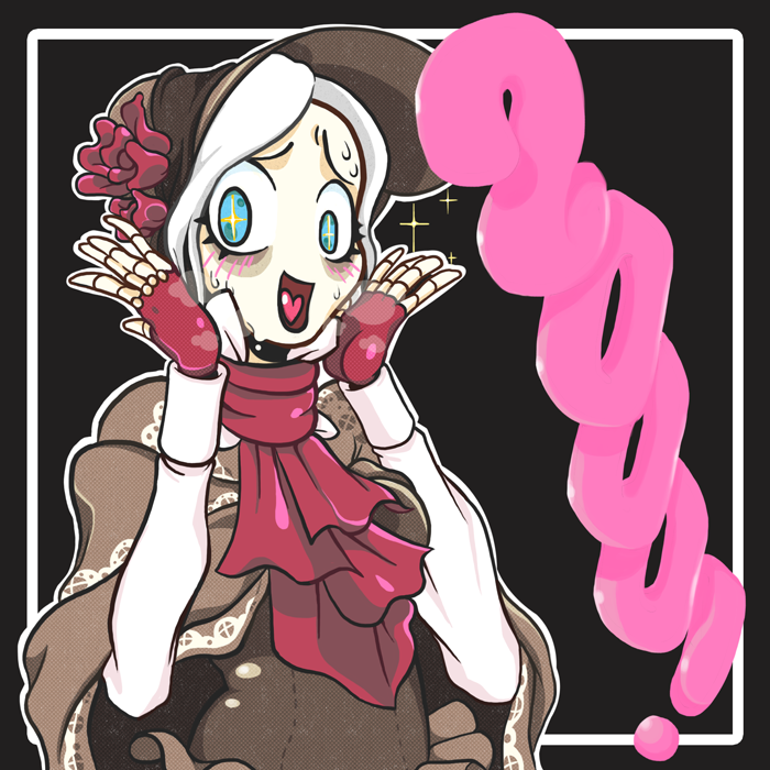 1girl, 3d_rod!, bags_under_eyes, bangs, bloodborne, blue_eyes, blush, bonnet