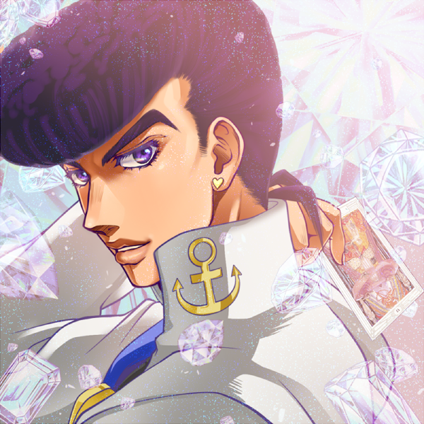 akabane3, card, crystal, diamond, earrings, gakuran, higashikata_jousuke, jewelry