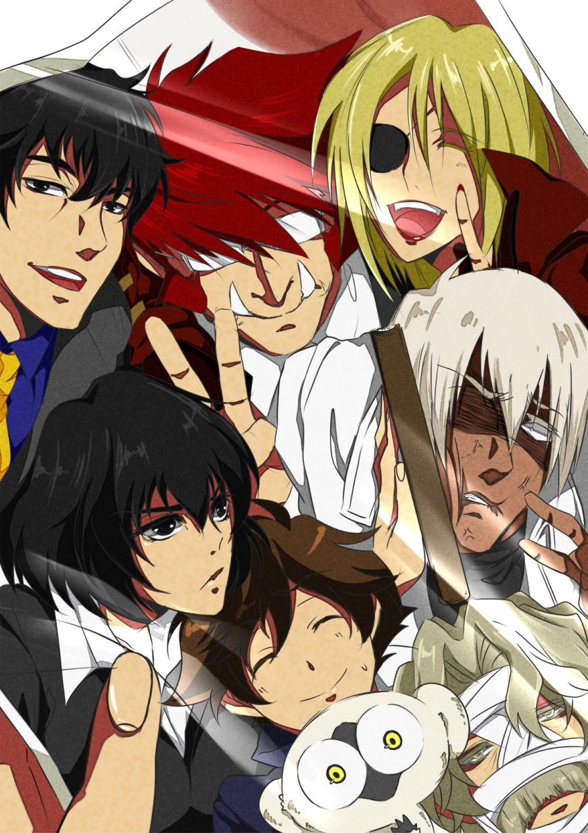 chain_sumeragi, gilbert_f._altstein, haru_(inamura4), highres, k.k., kekkai_sensen, klaus_von_reinhertz, leonardo_watch